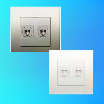 BỘ Ổ CẮM ĐIỆN THOẠI ĐÔI VIVACE KB32TS