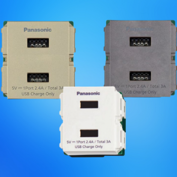 Ổ CẮM USB 2 CỔNG HALUMIE PANASONIC WEF11821