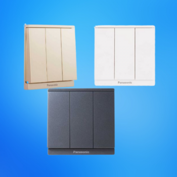 Bộ 3 Công Tắc 1 Chiều có dạ quang Halumie Panasonic WMF515-1