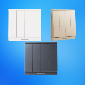 Bộ 4 Công Tắc 1 Chiều Halumie Panasonic WMF507