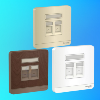 BỘ Ổ CẮM MẠNG CAT5E ĐÔI AvatarOn E8332RJS5