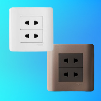 BỘ Ổ CẮM ĐÔI 2 CHẤU ZENcelo E84426U2