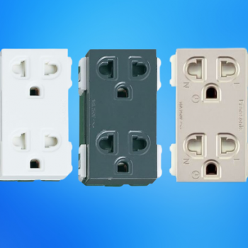 Ổ CẮM ĐÔI 3 CHẤU CÓ MÀN CHE HALUMIE PANASONIC WEV1582