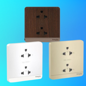BỘ Ổ CẮM ĐÔI 3 CHẤU AvatarOn E83426UES2