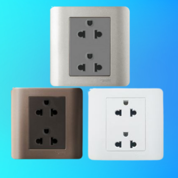 BỘ Ổ CẮM ĐÔI 3 CHẤU ZENcelo E84426UES2