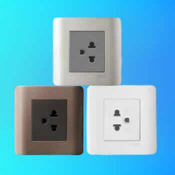 BỘ Ổ CẮM ĐƠN 3 CHẤU ZENcelo E84426UESTR