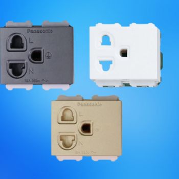 Ổ CẮM ĐƠN 3 CHẤU CÓ MÀN CHE HALUMIE PANASONIC WEV1181