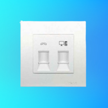 BỘ Ổ ĐIỆN THOẠI VÀ CAT5E ĐÔI VIVACE KB32TS_RJ5E