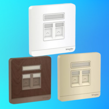 BỘ Ổ CẮM ĐIỆN THOẠI VÀ Ổ MẠNG CAT5E AvatarOn E8332TDRJS5