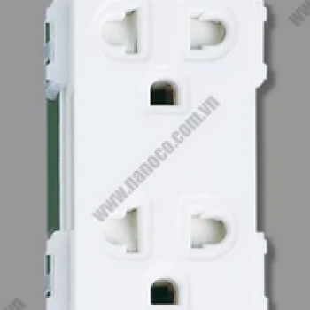 Ổ CẮM ĐÔI 3 CHẤU CÓ MÀN CHE WIDE 16A PANASONIC WEV1582